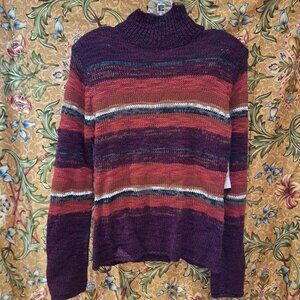 long sleeve wool / acrylic striped sweater NWT new with tag